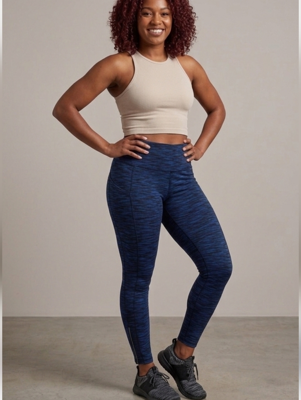 Mondetta High-Rise Space-Dye Active Leggings - Blue 💙